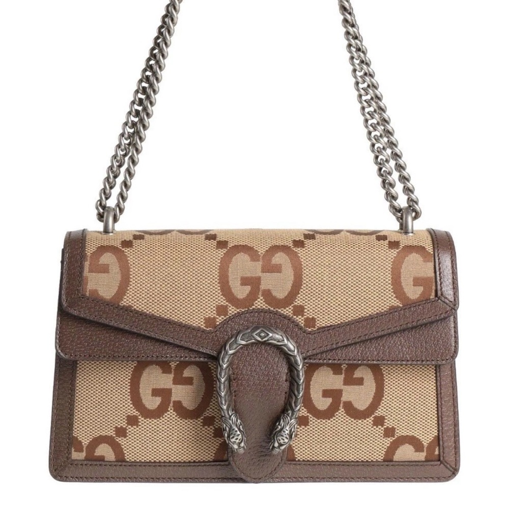 Gucci Jumbo GG Dionysus Brown Canvas Shoulder Bag